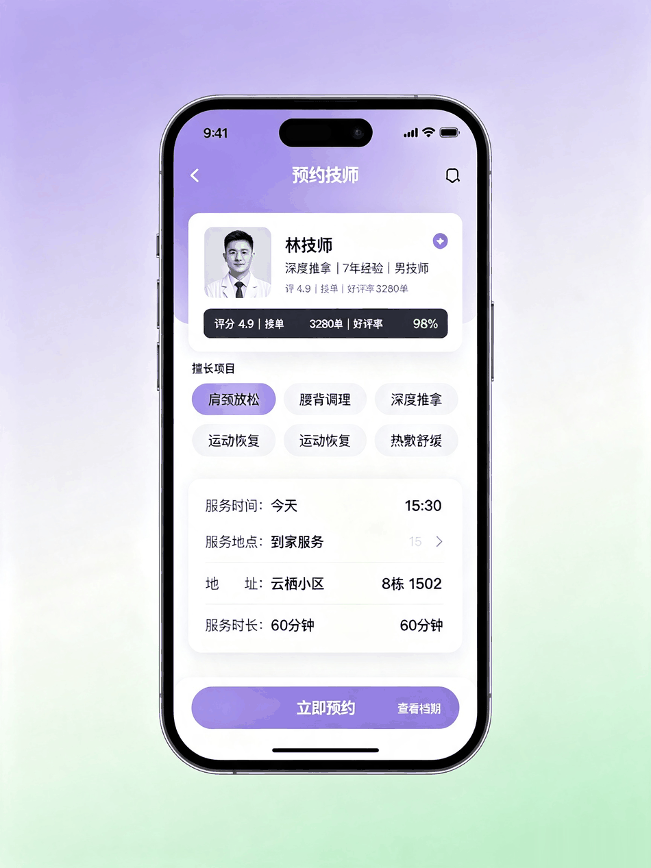 上门按摩服务小程序