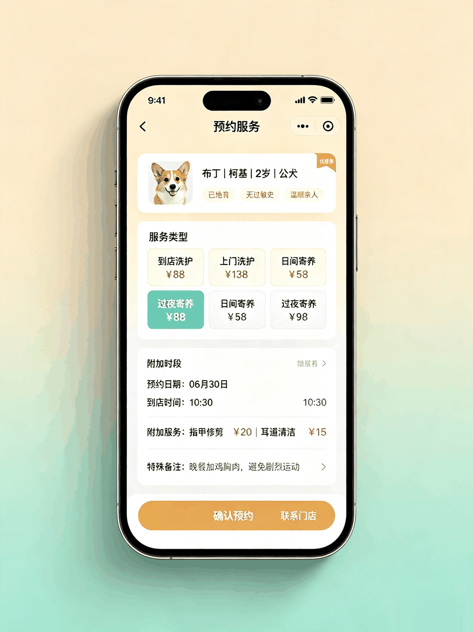 宠物美容寄养小程序