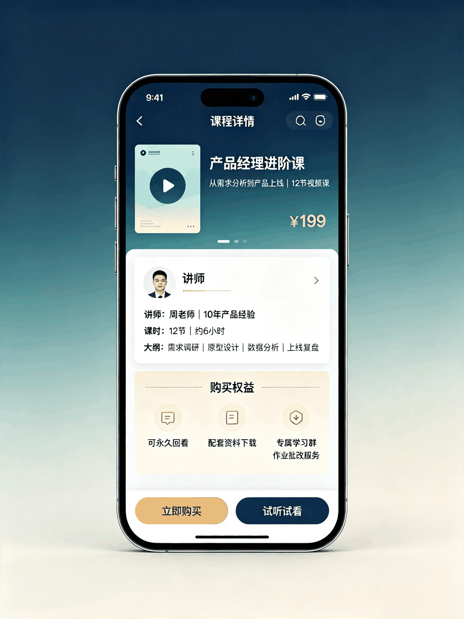 知识付费行业小程序
